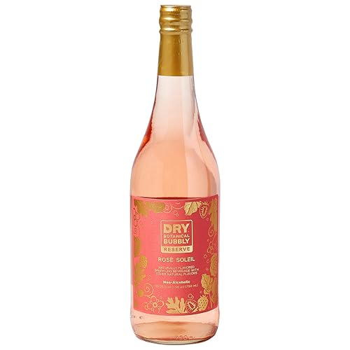 DRY Botanical Bubbly Reserve Rosé Soleil Alternativa de vino totalmente natural Eleva cada celebración con cero alcohol a prueba Sin OMG y bajo