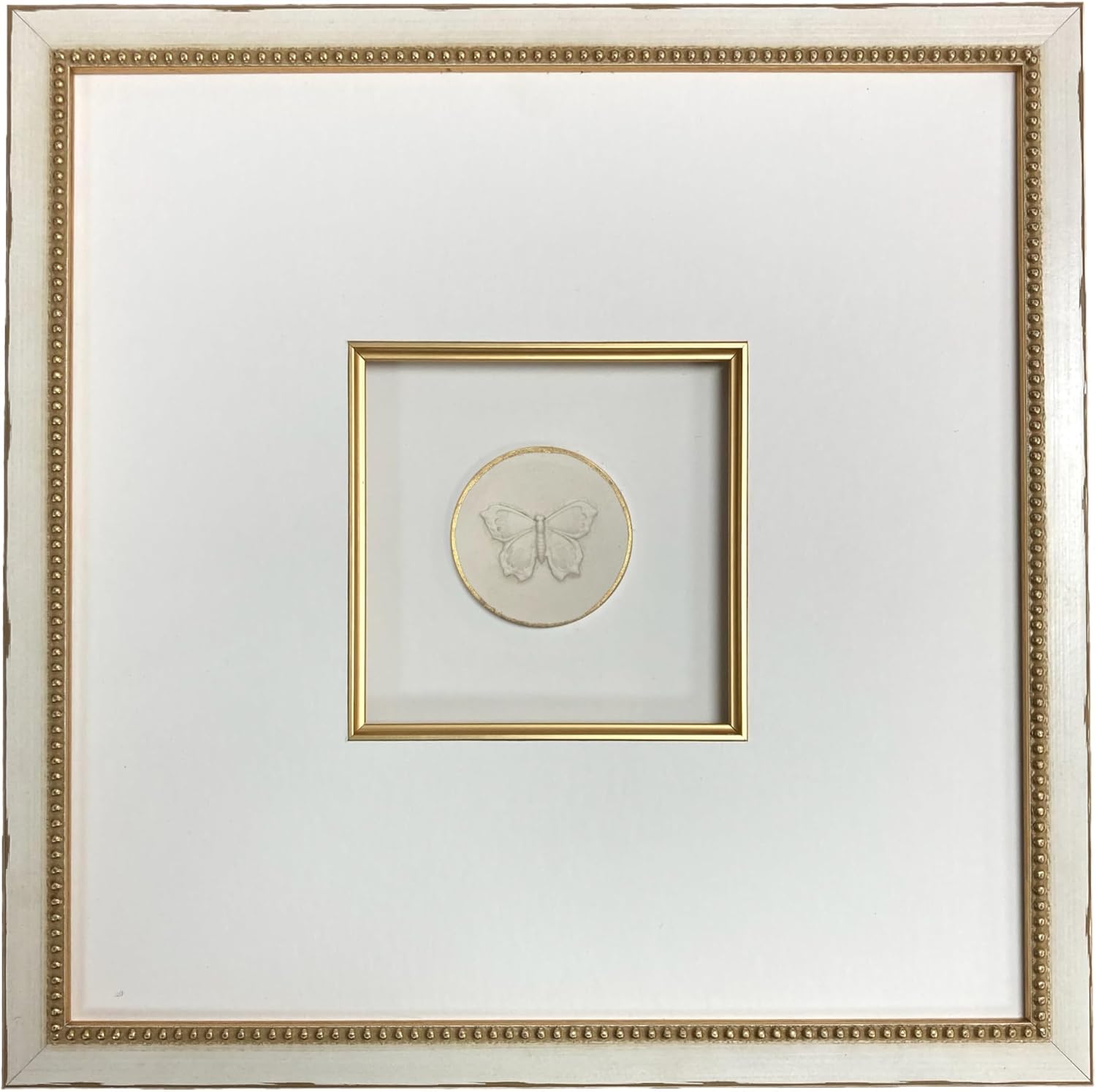 12" x 12" Framed Insect Intaglios (Petite Butterfly)