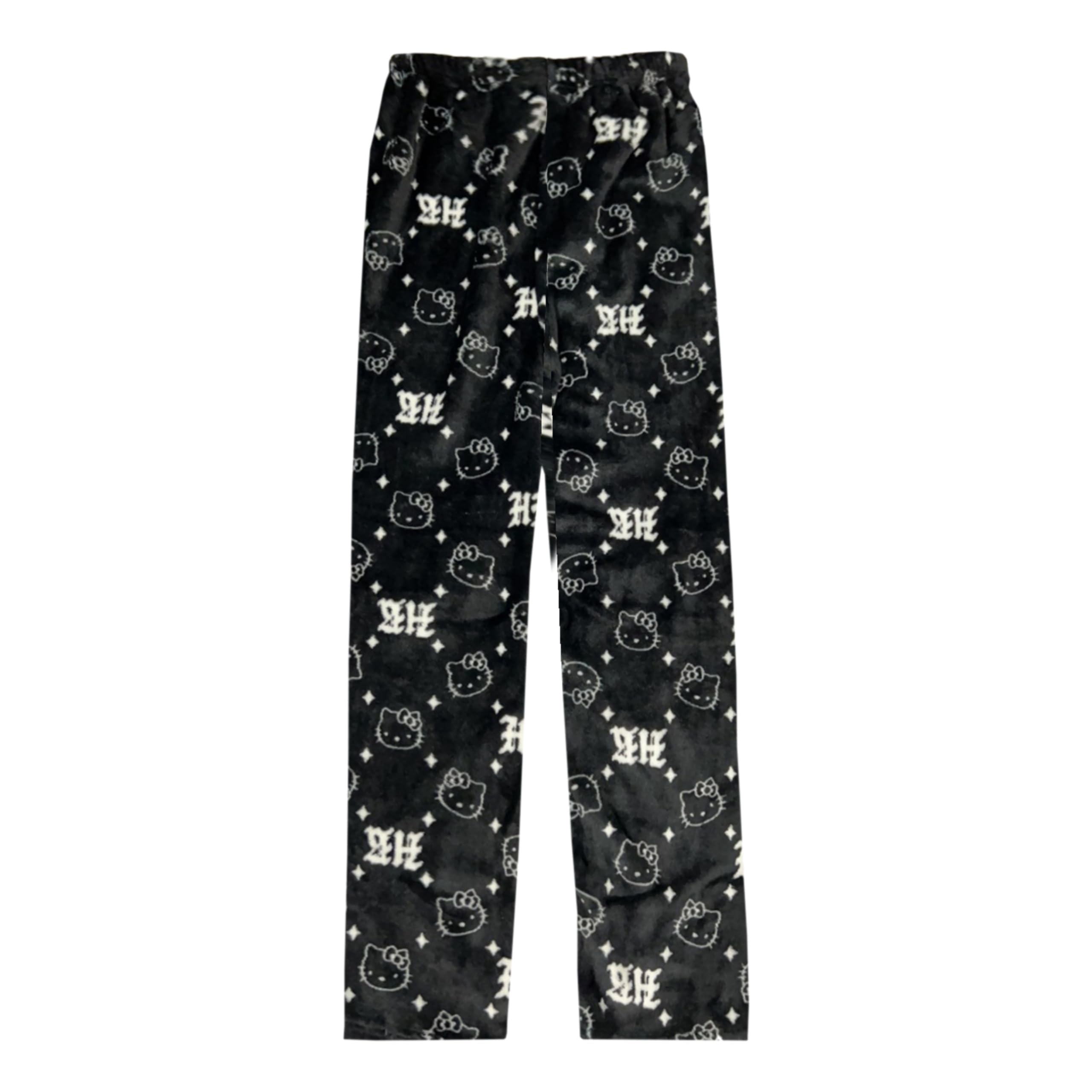 Cartoon Pajamas Pants for Women Girls Cute Cat Print Flannel Sleep Bottoms Halloween Christmas Sleepwear