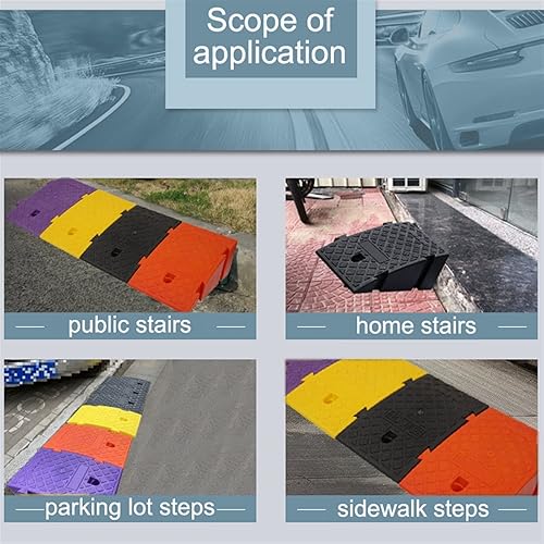 Miniatura 2 de HOLGVE Rampas multifunción para entrada, rampa de umbral de plástico portátil, rampas de carga, para acera, cortacésped, coches, sillas de ruedas,