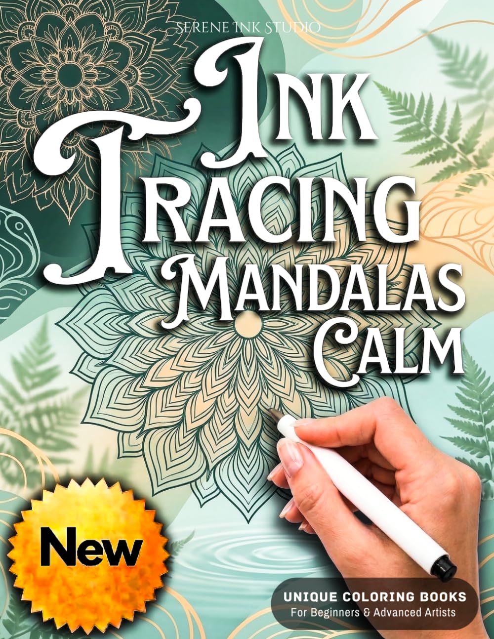 INK TRACING : MANDALAS CALM: Draw with Pen & Ink: A Unique Reverse Coloring Book with White Line Designs for Stress Relief, Relaxation, and Creative ... Patterns (Mandala Ink Tracing Coloring Books)