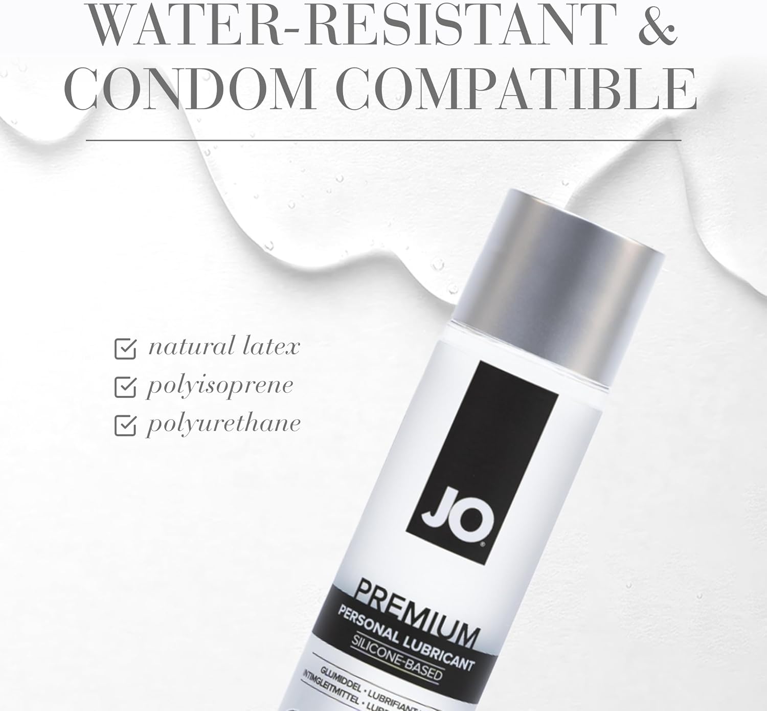 JO Premium Silicone Lube – Long-Lasting Silicone-Based Personal Lubricant for Sex, Intimacy & Anal Play – 4 fl oz