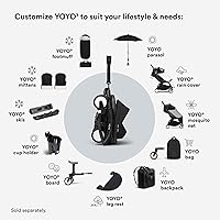 Vista 8 de YOYO3 Stroller from Newborn to Toddler: Includes Black Frame, Black 6+ Color Pack, Black 0+ Newborn Pack, and car seat adapters - Light & Compact