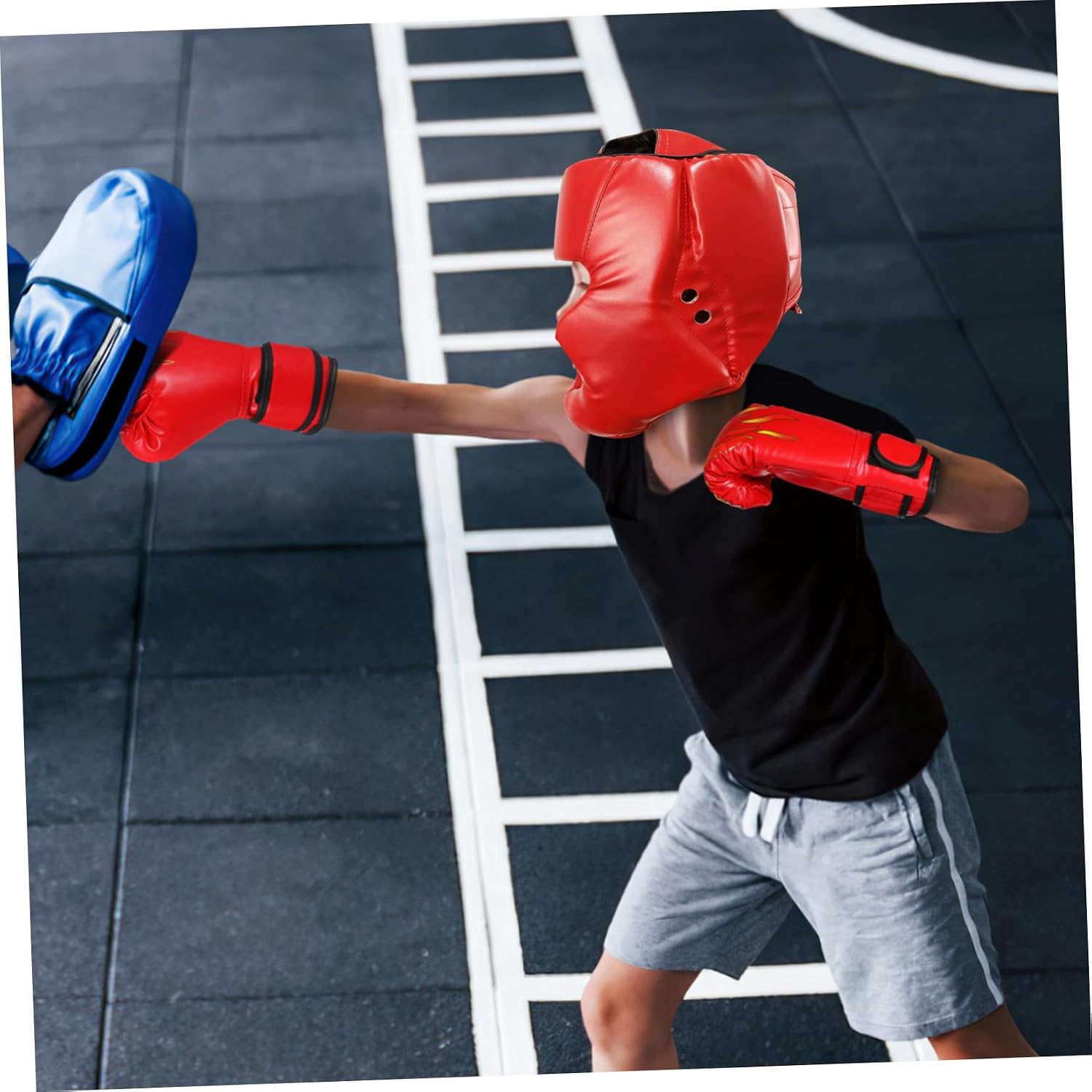 POPETPOP Boy Girl Boxing Headgear s Protective Sparring Gear for Taekwondo and Kickboxing Moisture-Wicking Lining Fit Impact Absorption