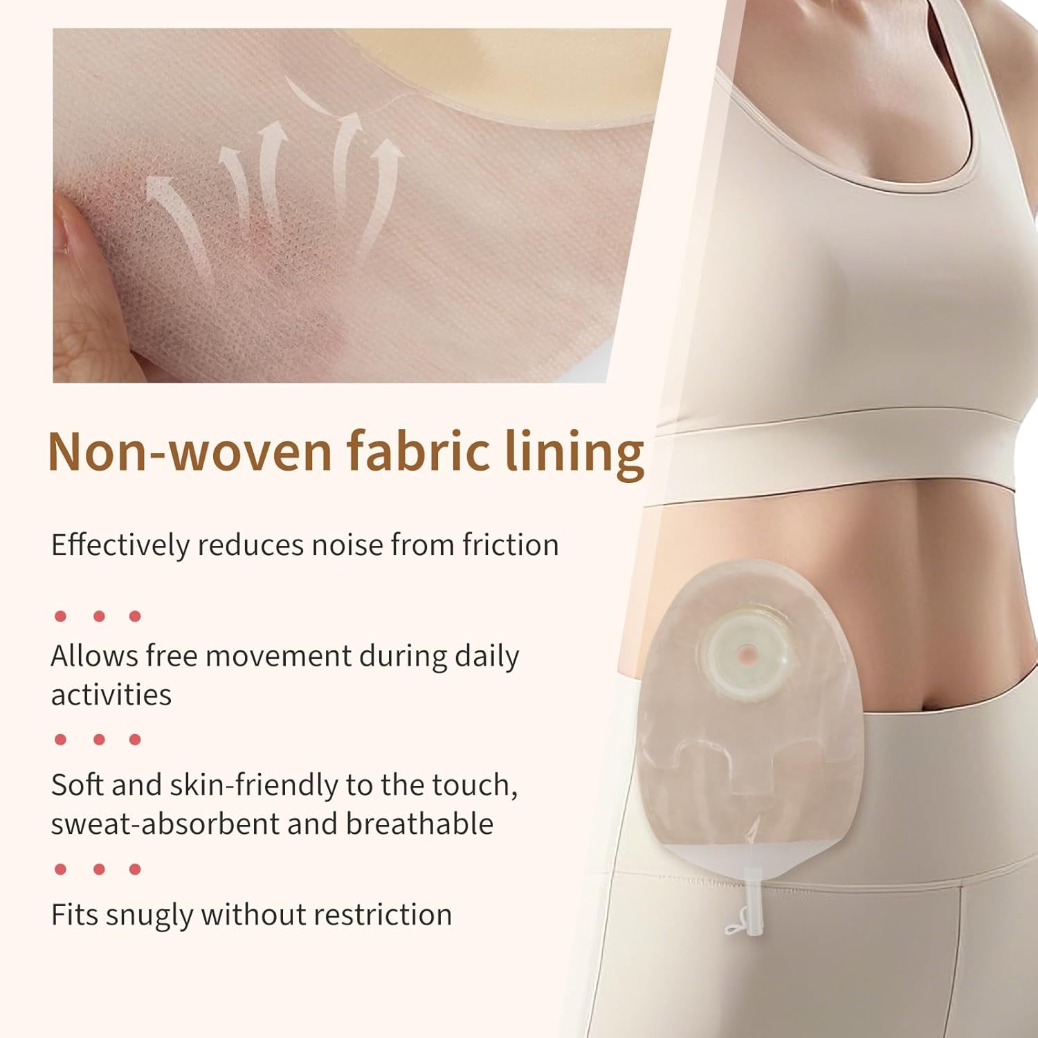 DERAYMI 10 Pack Convex Urostomy Bags for Retracted Recessed stomas Uneven Skin Surfaces, One Piece Drainable Urostomy Pouches with A Belt, Enhanced Anti-Backflow Leak Prevention, Cut-to-Fit 38 mm