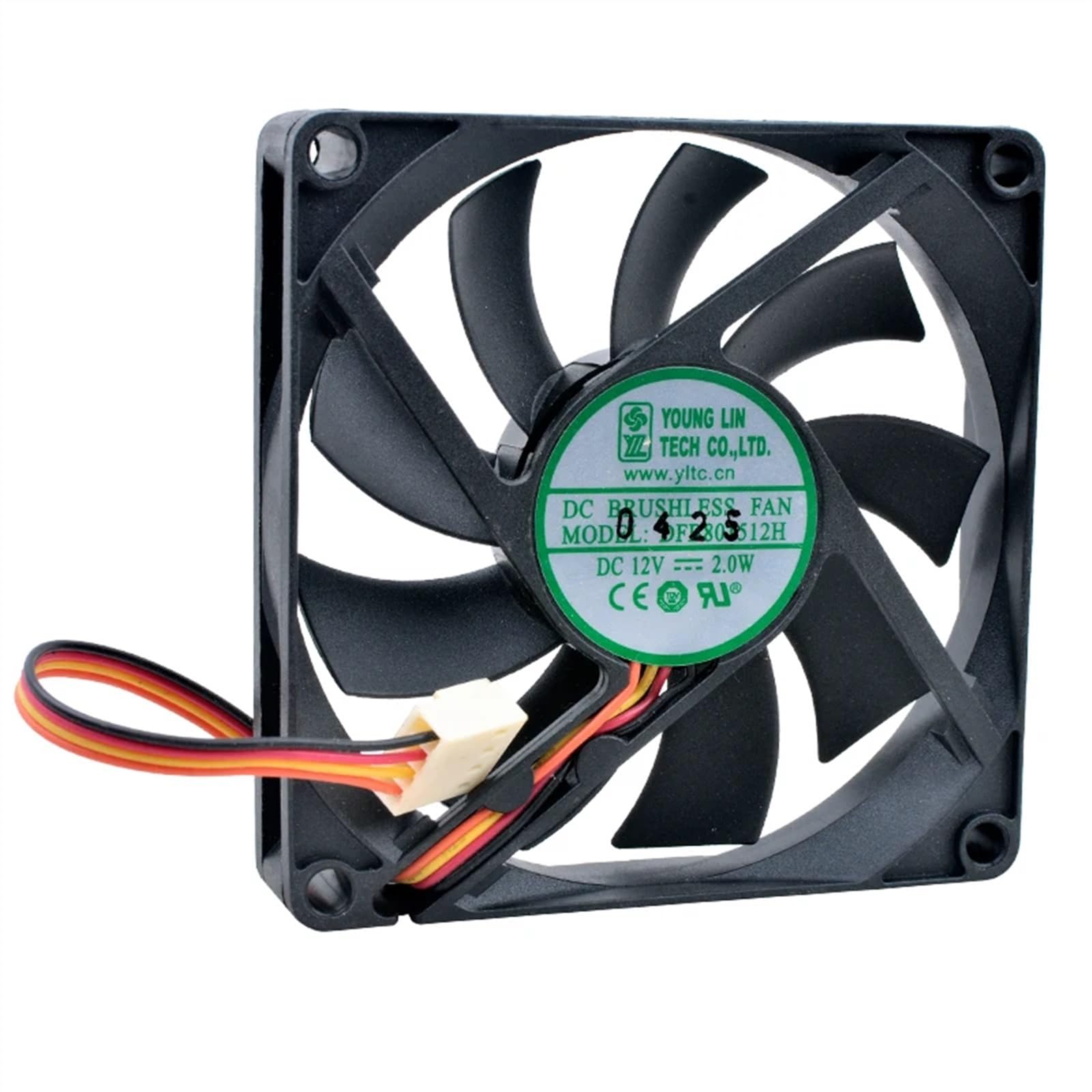 FCARUMIQP DFB801512H 8cm 80mm Fan 80x80x15mm DC12V 2.0W Double Ball Bearing 4pin pwm Cooling for case CPU