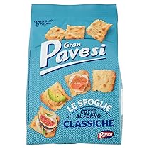 Gran Pavesi Cracker Le Sfoglie Classiche, Cotte al Forno, Senza Olio di Palma, 180 g (Confezione da 6)