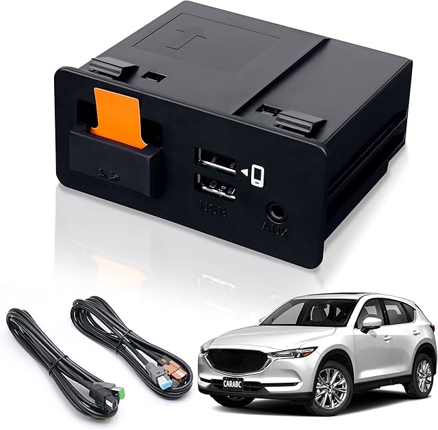 CARABC Carplay Adapter Compatible with Mazda 2/3/6/CX3/CX5/CX9/MX5/FIAT 124 2014-2021, Compatible for Apple Carplay & Android Auto, TK78-66-9U0C OEM Hub Retrofit Kit Fits MZD Connect System, 00008FZ34
