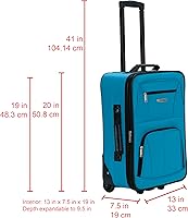 Vista 37 de Rockland, juego de equipaje de dos piezas, Carbón), F102