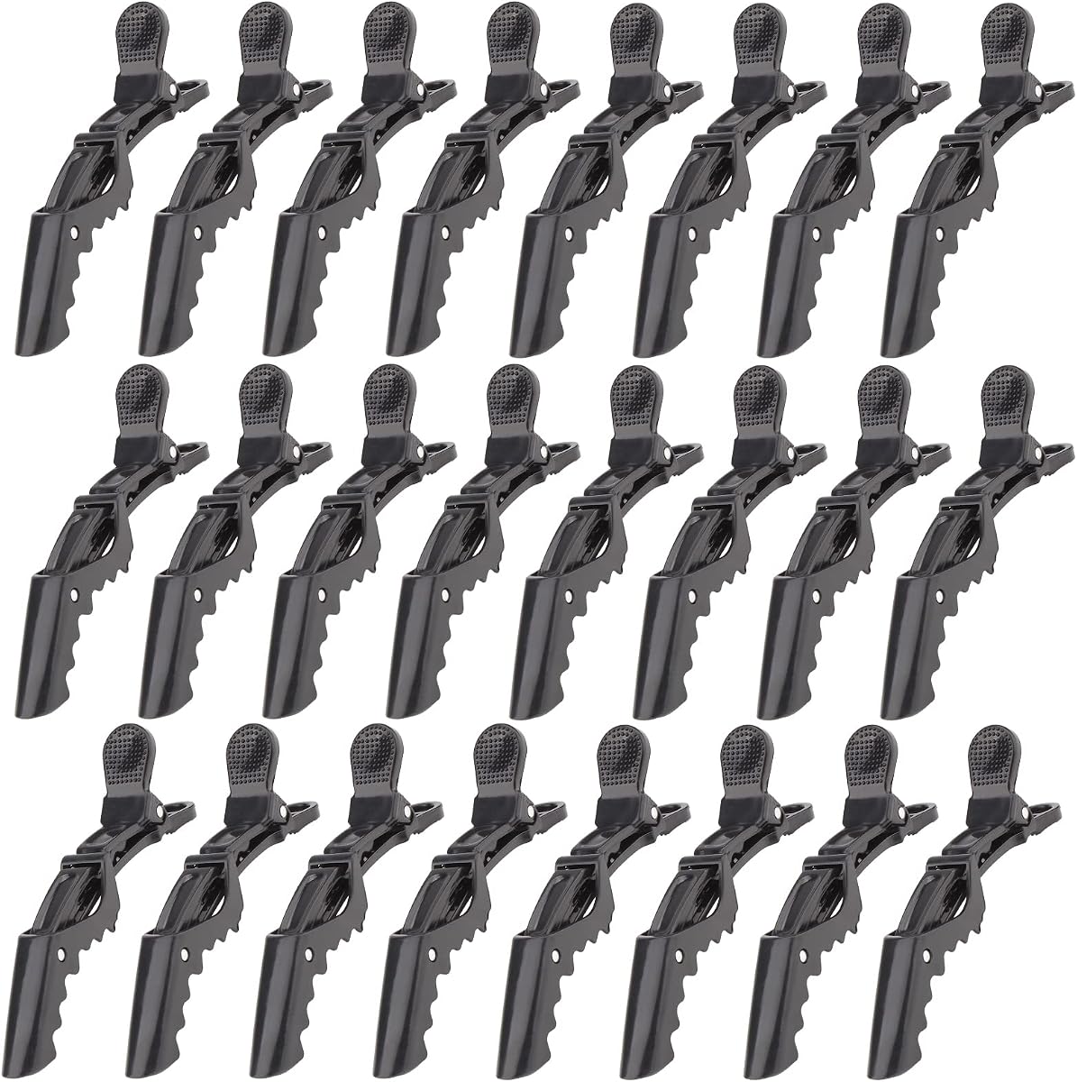 24pcs Hair Clips for Styling, Sectioning, Coloring, Cutting - Alligator Salon Pro Hair Clips for Barber, Unisex, Adult