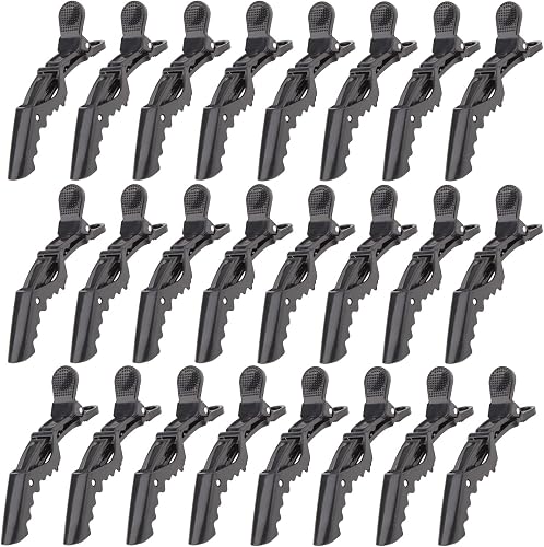 Ondder 24pcs Hair Clips for Styling, Sectioning, Coloring, Cutting - Alligator Salon Pro Hair Clips for Barber, Unisex, Adult
