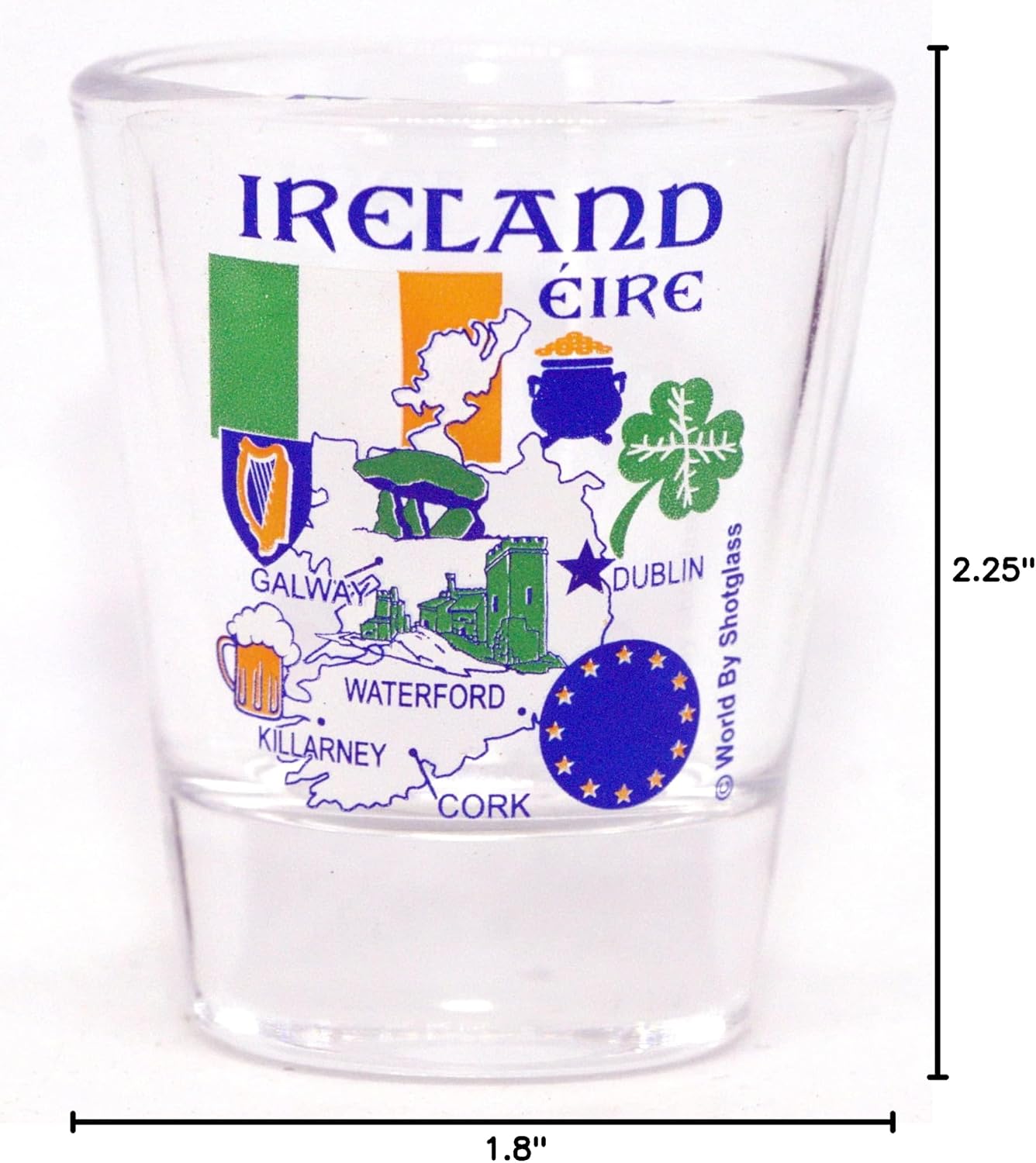 World By Shotglass Ireland EU Series Landmarks and Icons Shot Glass image 2
