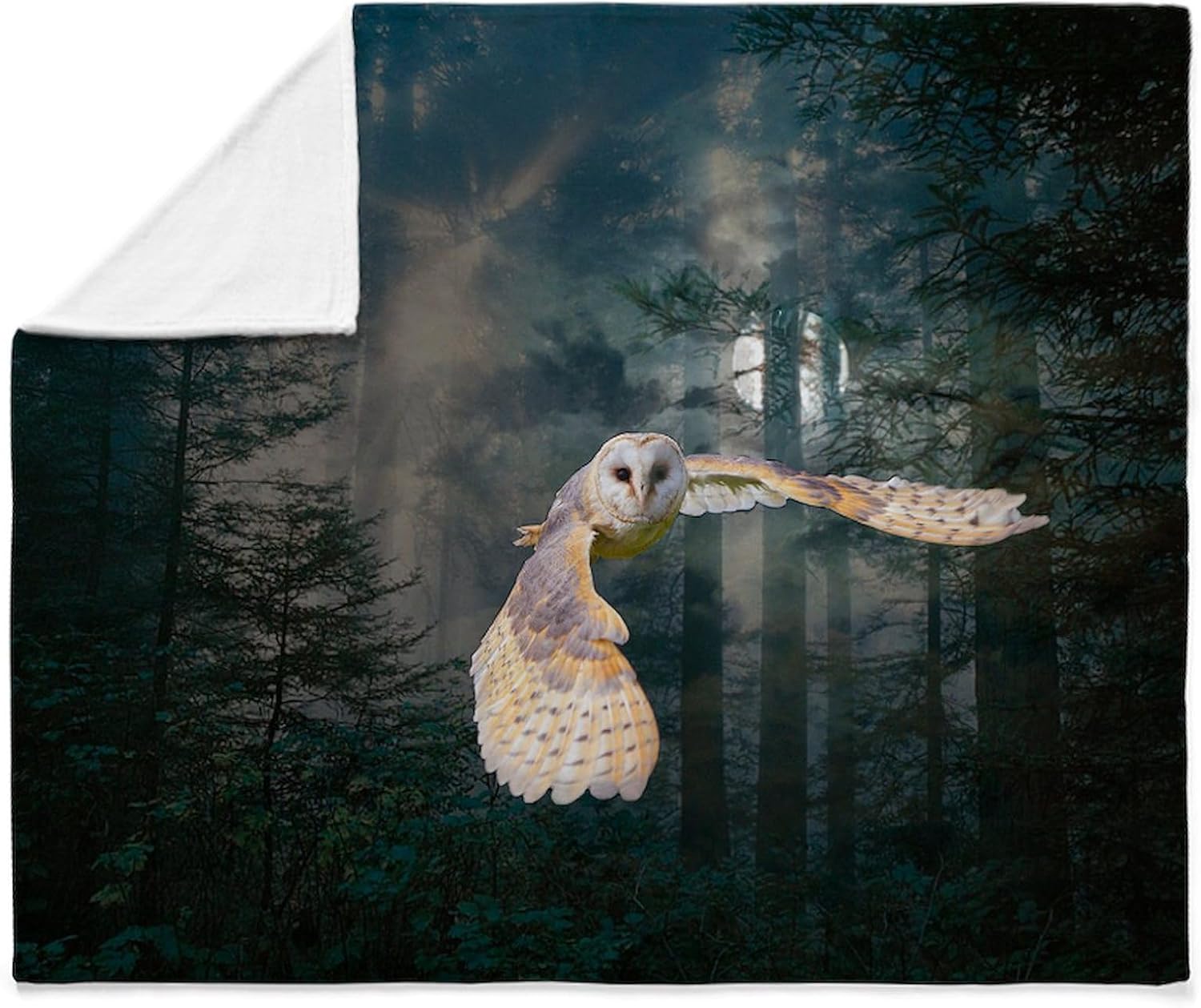 CafePress Owl at Midnight Throw Blanket Super Soft Fleece Plush Throw Blanket, 60"x50"