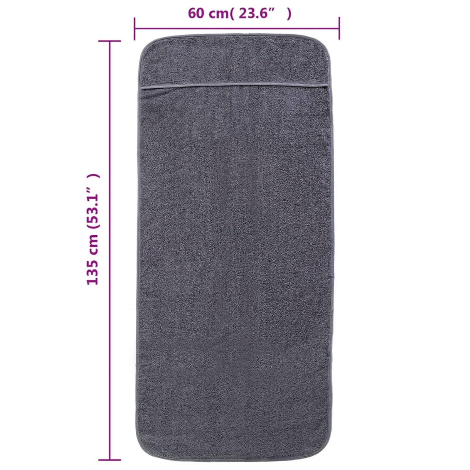 Telo Mare microfibra – leggero, fine e ad asciugatura rapida - Asciugamano Microfibra Grande - telo mare XXL - 100% riciclato,Asciugamani da Spiaggia 4pz Antracite 60x135 cm Tessuto 400 GSM