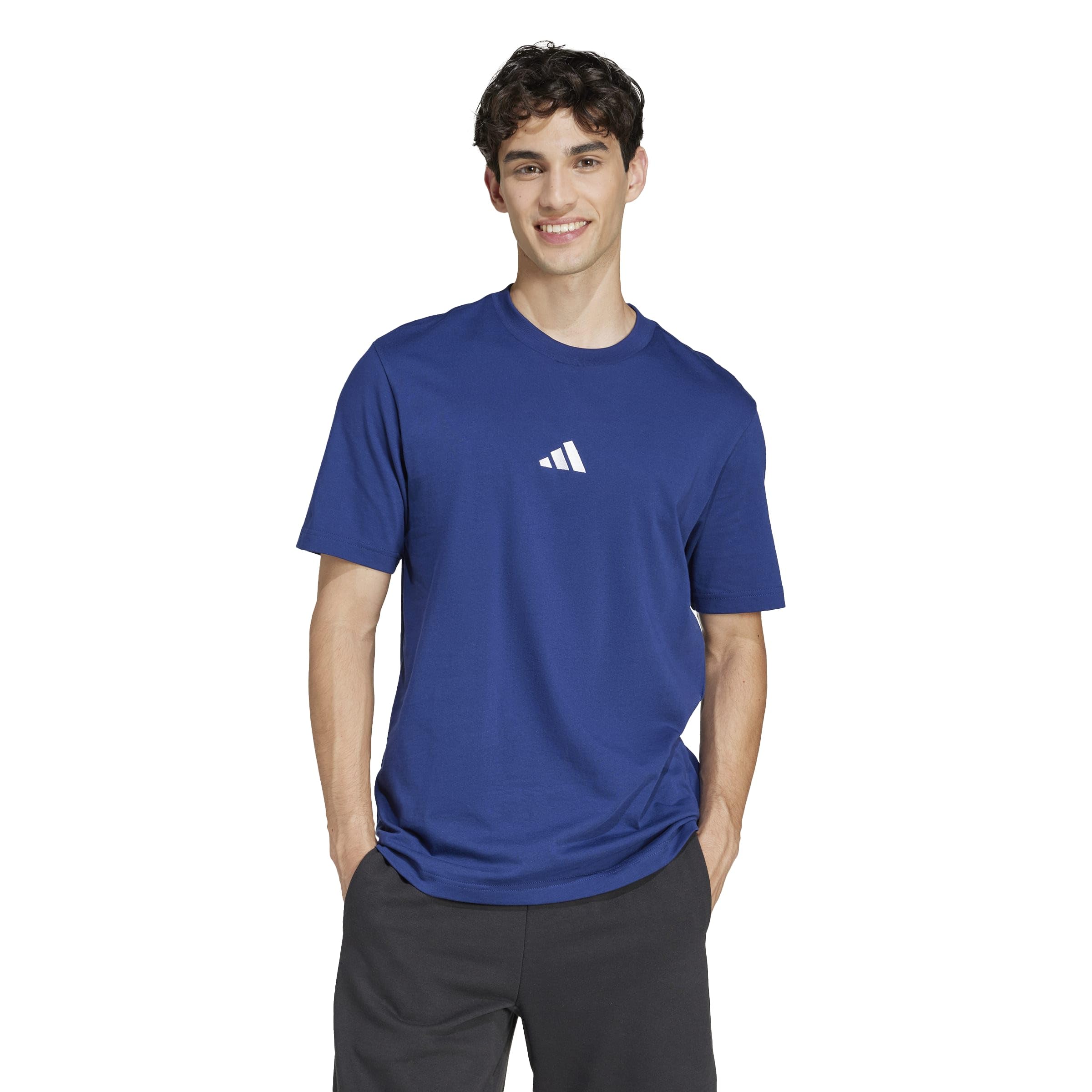 adidas Mens Essentials Small Logo Sportswear T-Shirt
