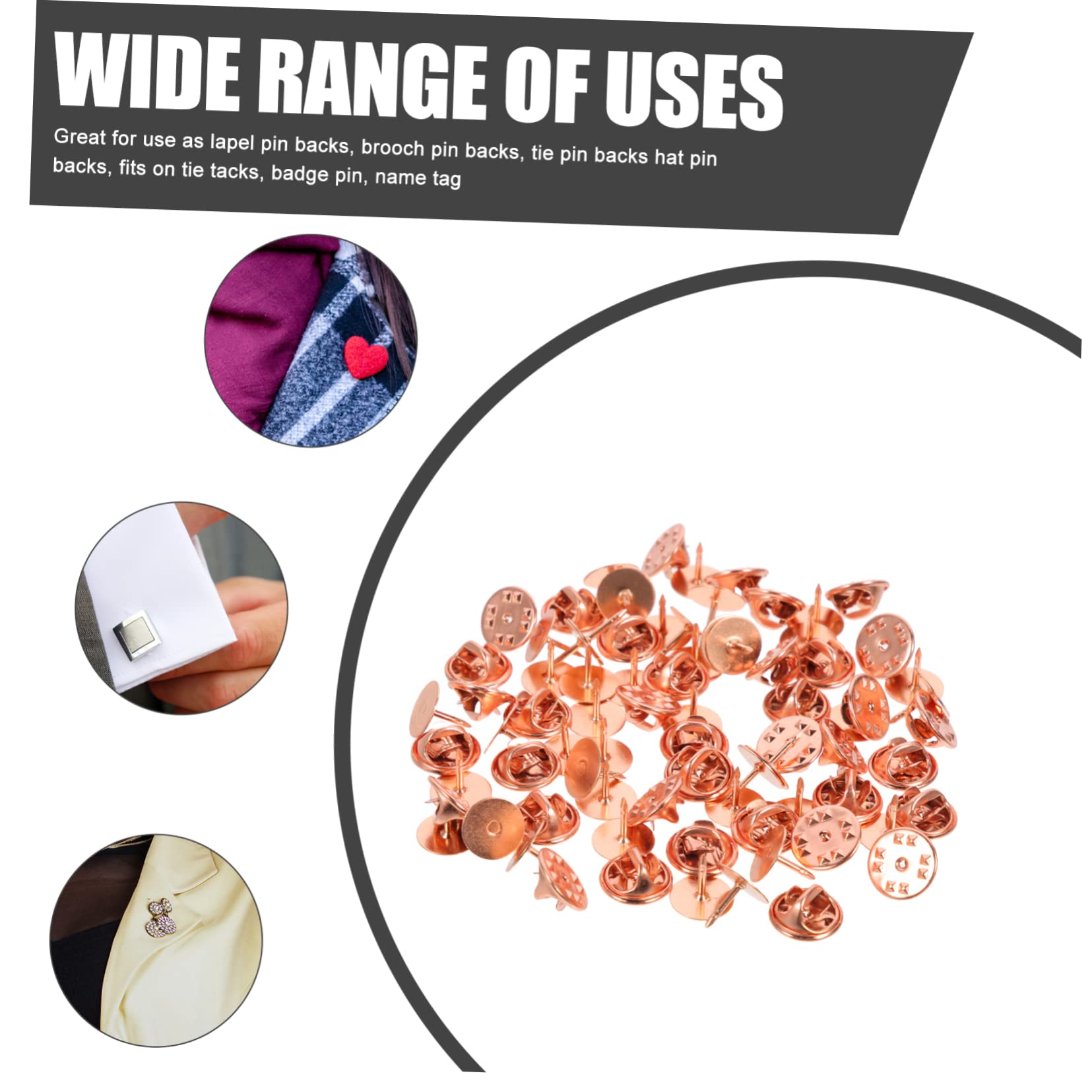 Sewroro 250sätze Pin Backs Für Anstecker Broschen Und Abzeichen Verschluss Für Schmuckherstellung Mit Flachkopf Nadeln Goldfarben Geeignet Für Kreative Bastelprojekte