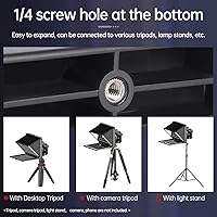 Vista 5 de LENSGO Teleprompter portátil para iPad Tablet Smartphone Cámara DSLR de 7.9 pulgadas, APP compatible con sistema iOS y Android para enseñanza
