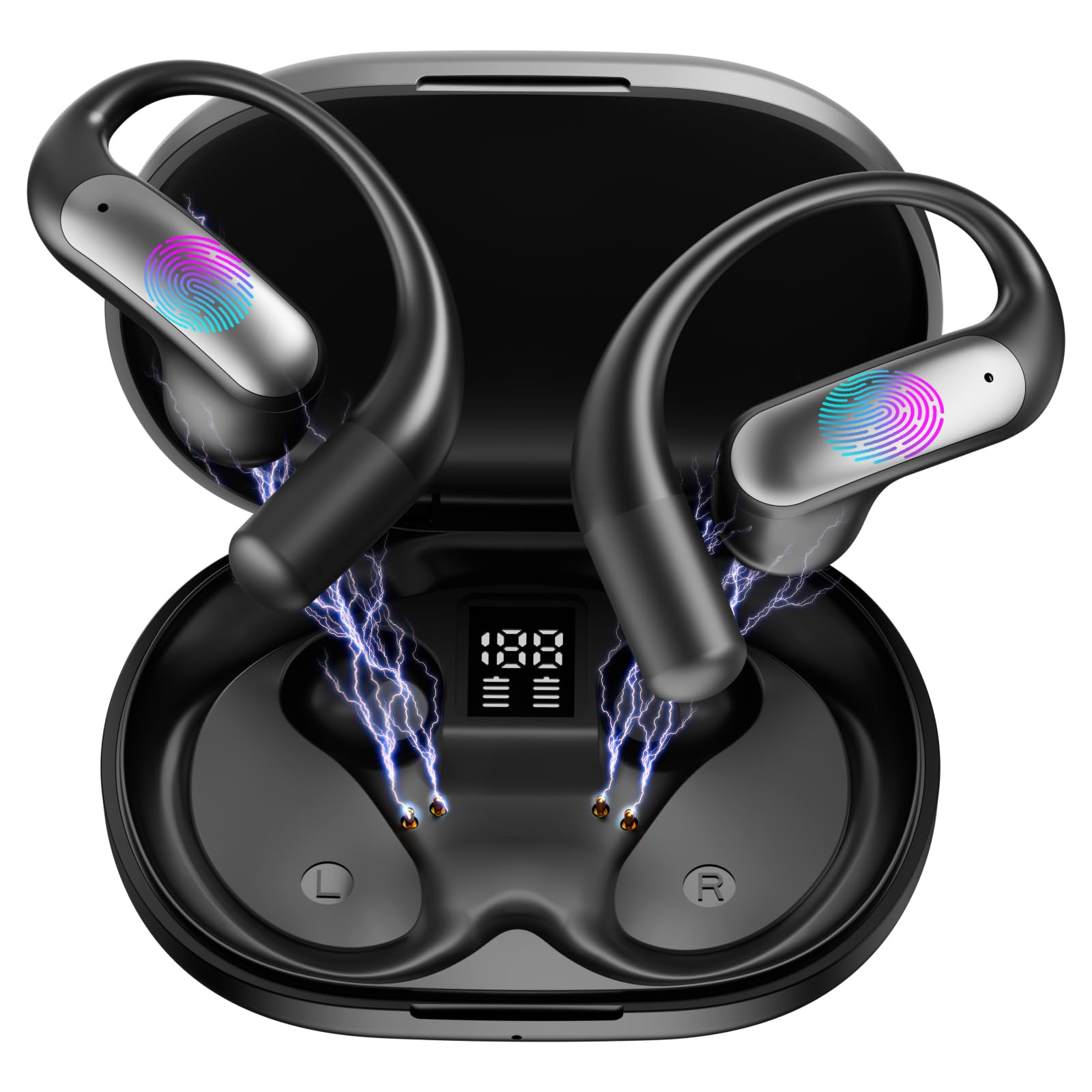 ANSTEN Auriculares Traductor en Tiempo Real con IA - Traductor Instantaneo de Voz Multilingüe 144 Idiomas, 7 Modos Traducción, 4-en-1 Cascos Bluetooth inalámbricos para Viajes/Reuniones/Estudios