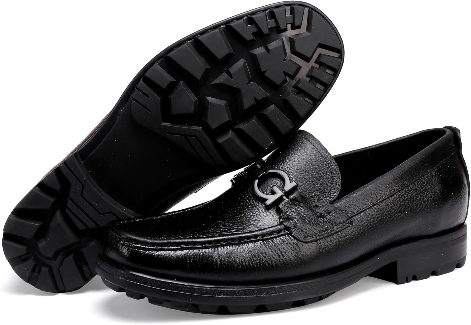 Men's Formal Leather Dress Shoes Business Handmade Buckle Slip On Penny Loafer Wedding Party Shoes for Men