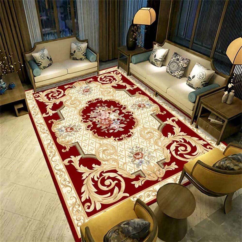 Tapis de sol pour bébé 180x230cm lavable en machine rouge