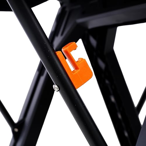 Miniatura 9 de Mesa de trabajo plegable, banco de trabajo portátil con abrazaderas, banco de trabajo 2 en 1 y caballete, altura ajustable, marco de aluminio, carga