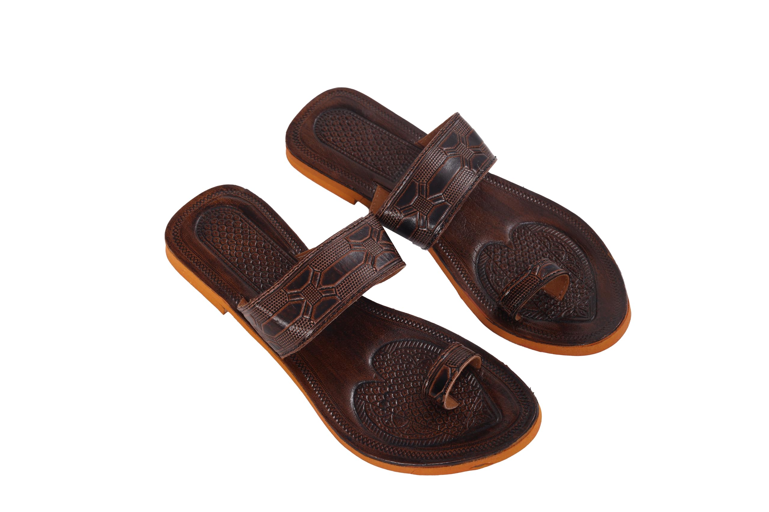 WABi FORMiNG Brown Leather kolhapuri Slippers for Women | Ring Toe Stylish Flat Fashion Sandals for Girls Size- 6 (B0CD5ZG7T7) Amazon Price History, Amazon Price Tracker