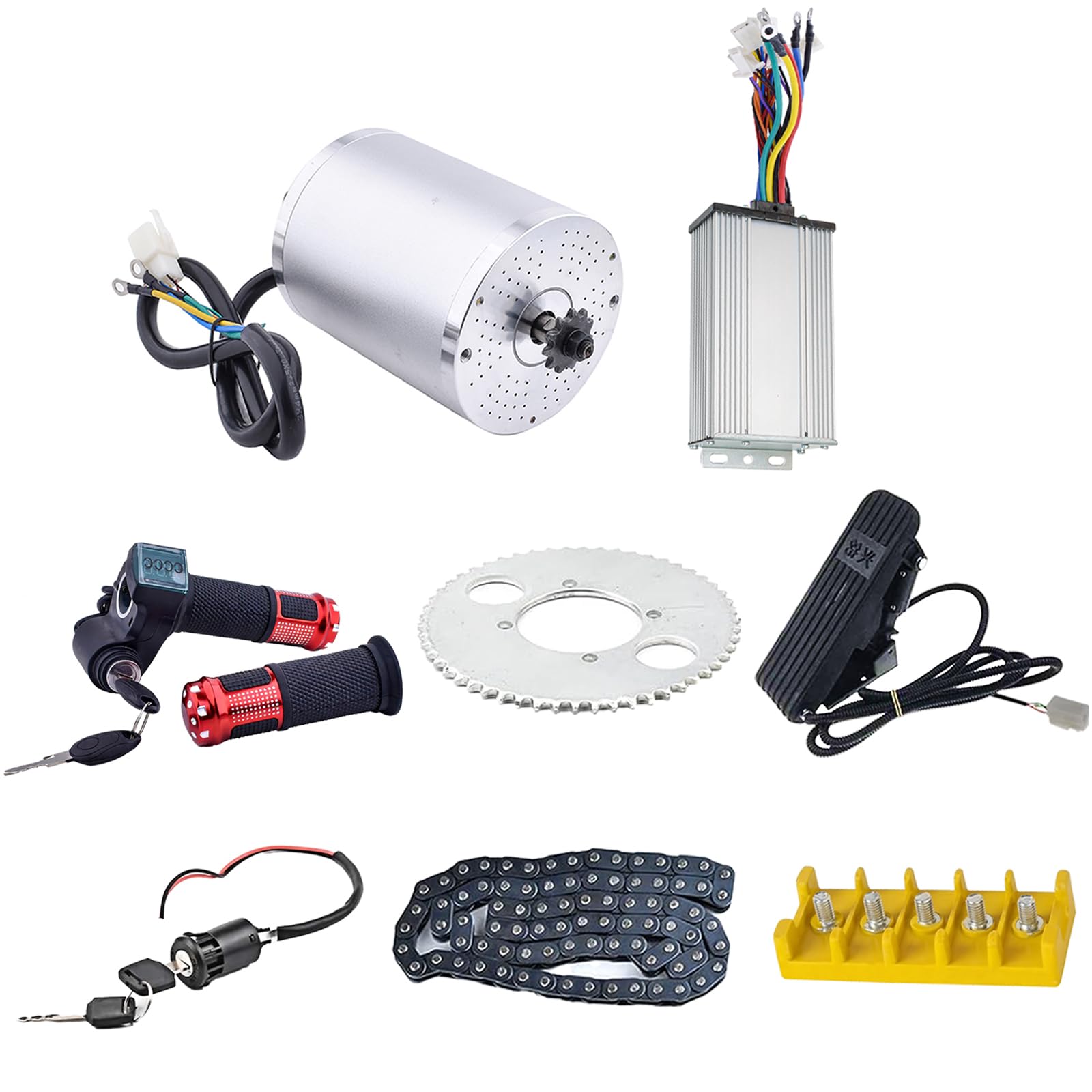 36V Motor Kit 1000W Electric Brushless Dc Motor Kit 3100RPM Go Kart Motor