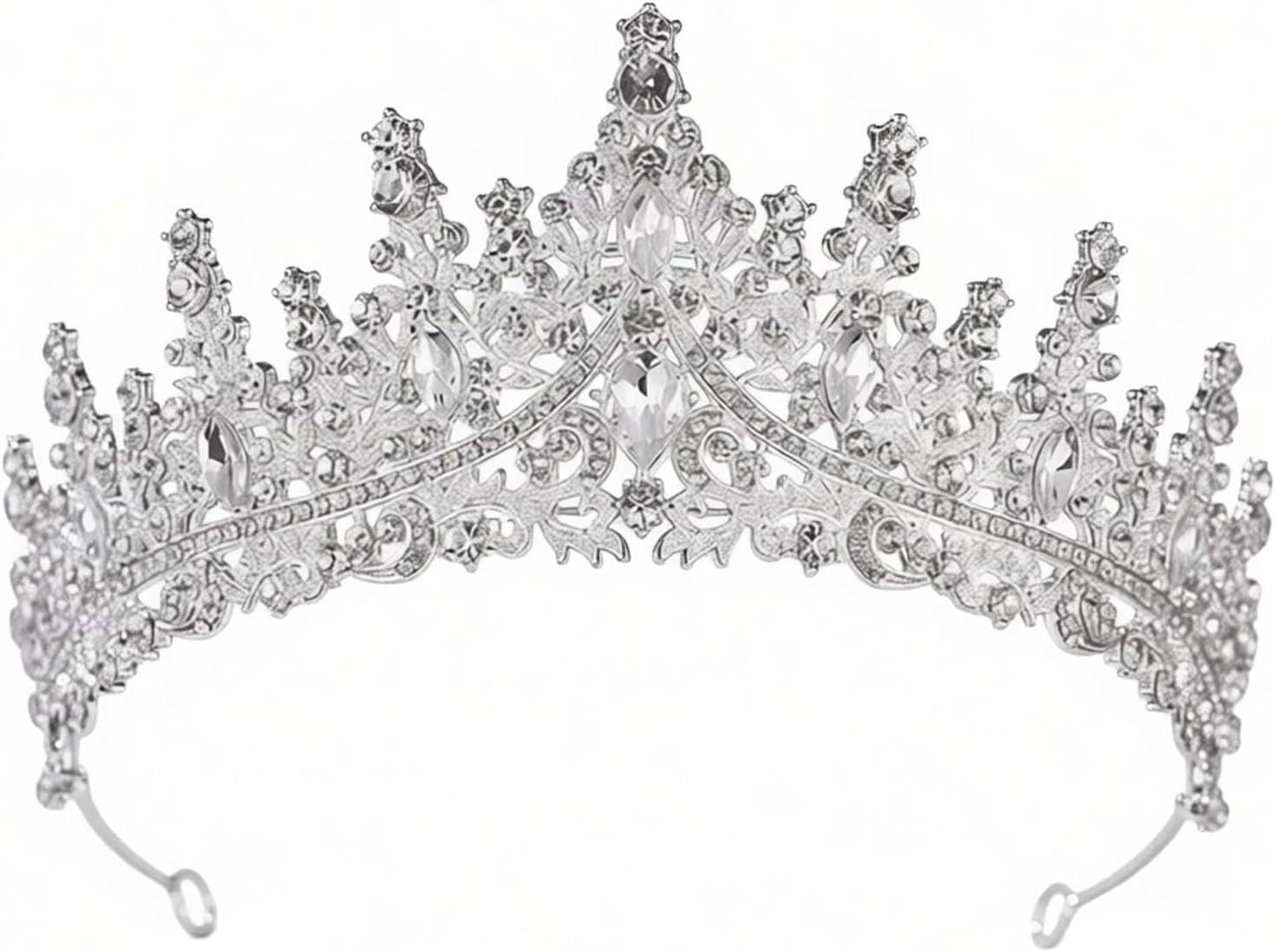 Crowns for Women, Crystal Silver Tiaras Headband, Sparkly Rhinestone Queen Crowns, Goddess Crown for Wedding Bride Birthday Princess Bridal Shower Hair Accessories for Women