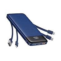 Charmast Power Bank 20000mAh con Cavi Integrati USB C Caricatore Portatile Carica