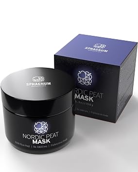 Sphagnum Botanicals Natural Anti Wrinkle Face Mask - 100% Peat Therapy, Hydrating and Deep Cleansing Facial Moisturizer, Collagen Boosting Skin Care Solution For Men & Women, 5 oz