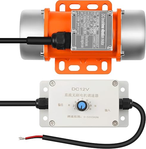 Motor vibrador para esparcidor de sal y arena y mezclador de hormigón 5000rpm 100W DC12V caja de aleación de aluminio vibrador de hormigón