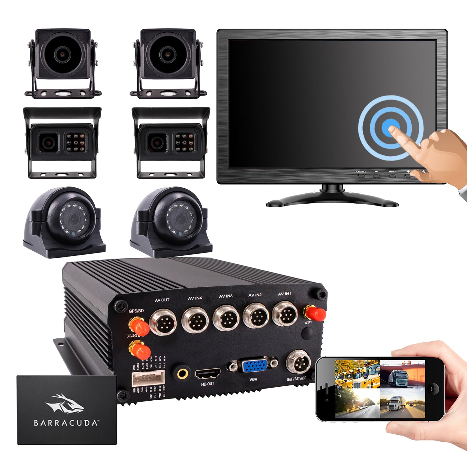 Photo 1 of JOINLGO 8 Channel Mobile DVR with 8 Cameras
