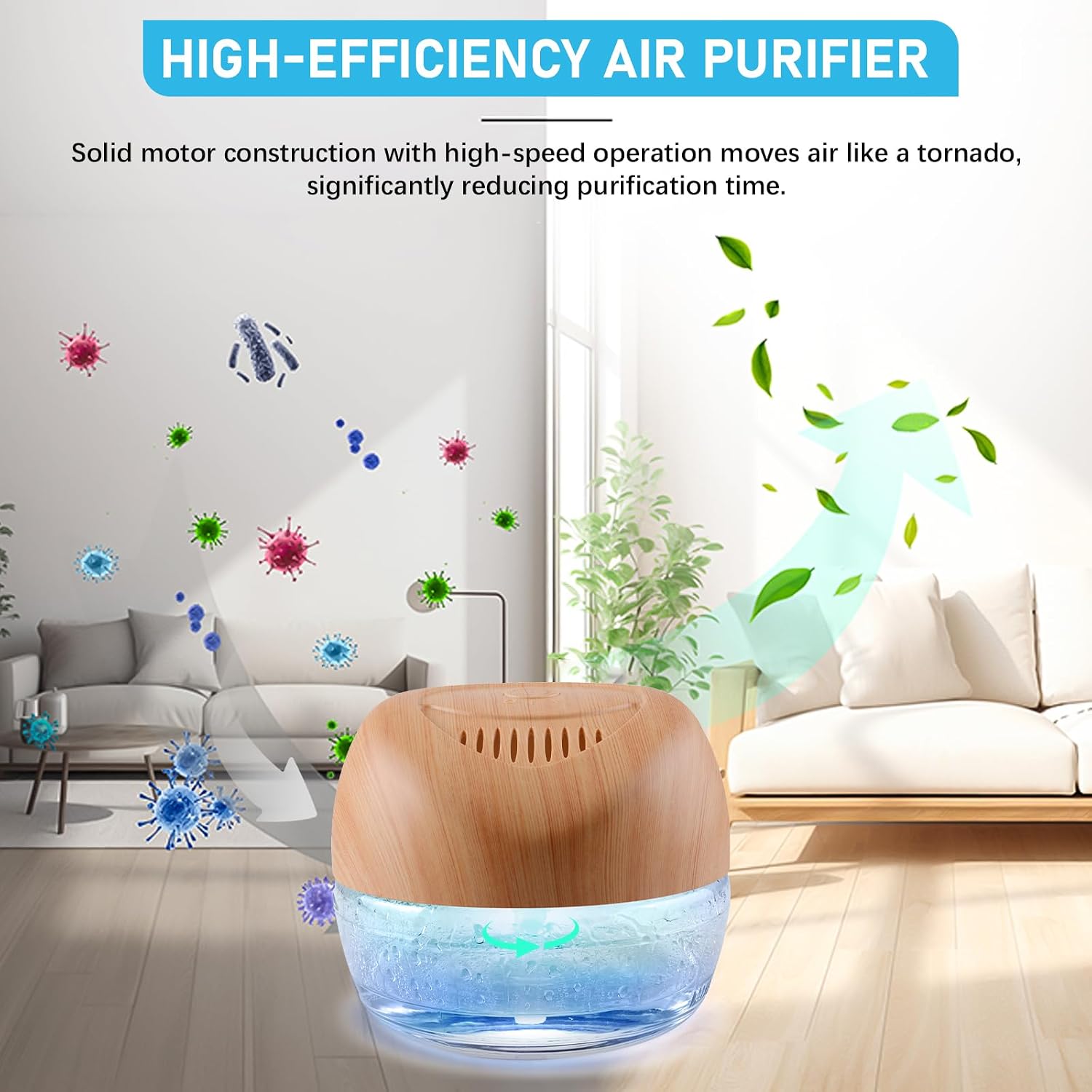 Condition photo showing New/Like New for water-based purifier air washer, air revitalizer & freshener, air fresher with 7 led color changing light for rooms (lightyellow)