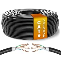 Mr. Tronic Cavo Impermeabile Esterno Ethernet Cat 6 da 100m, Cavo di Rete LAN Cat