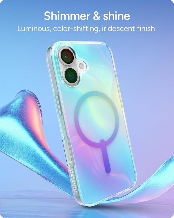 ZAGG Milan Snap Case for iPhone 17 - Iridescent Bubble, Graphene Strengthened Phone Case with Drop Protection (13ft/4m), Textured Edges & Sparkle Design, MagSafe Charging Compatible by ZAGG - Used condition - Image 3