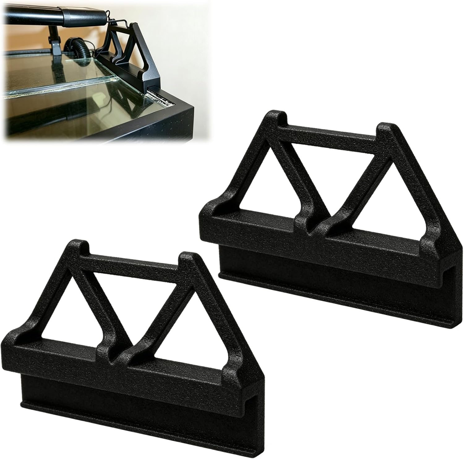 Aquarium Light Riser Universal Light Stand Firm Material for Rimmed Tanks, Aquarium Light Holder Bar Risers for Fish Tank Lighting Upgrad