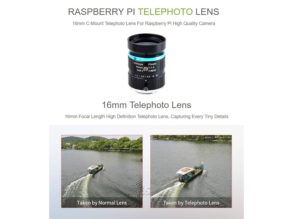 Amazon | Waveshare 工業用望遠レンズ 焦点距離16mm マルチ