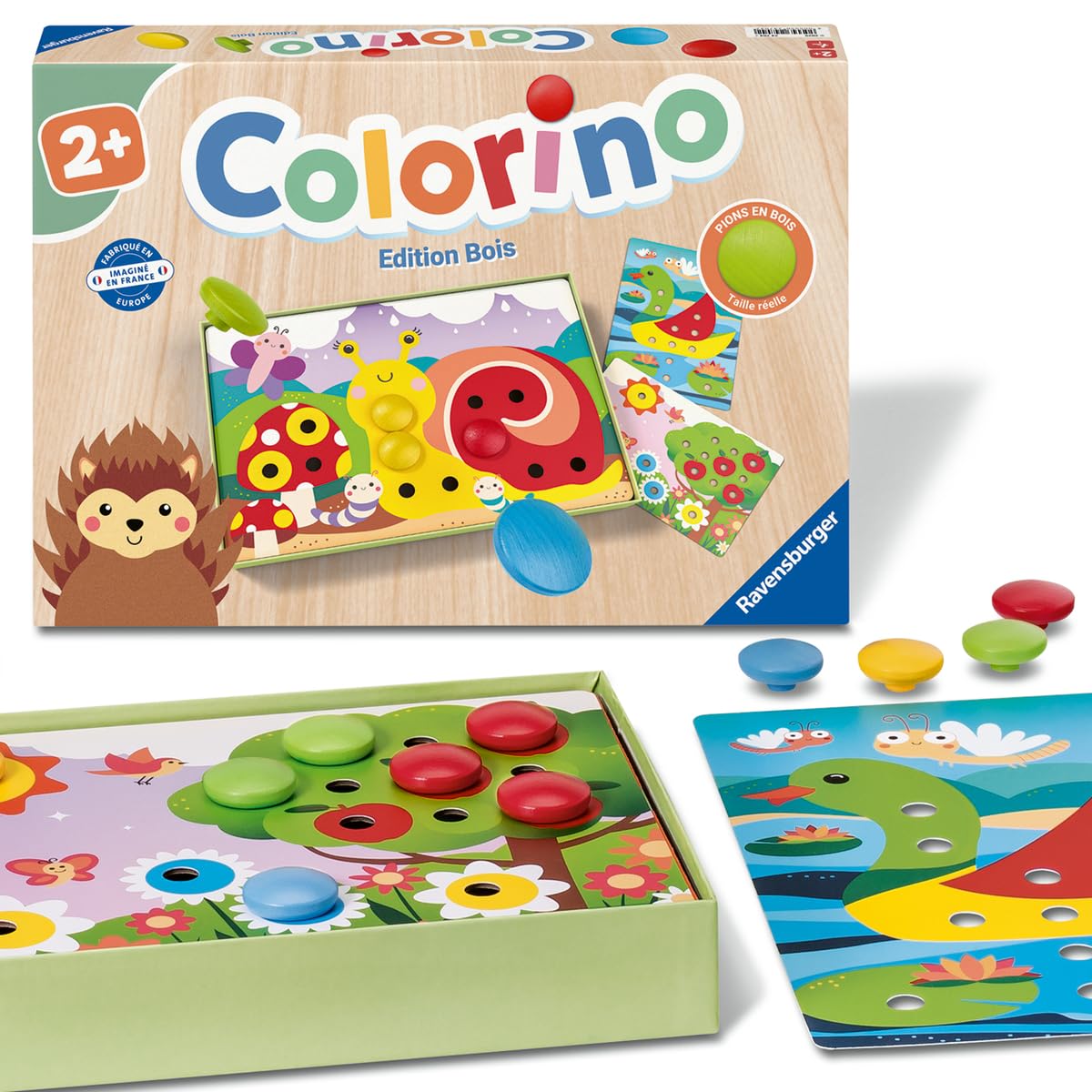 Ravensburger - Colorino - Jeu Éducatif en Bois dès 2 Ans - Apprendre Les Couleurs - Développement de la Motricité et de la Créativité - 24704 - Version Française