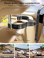 Vista 4 de Espejo de coche para bebé, diseño de gancho ultra estable, para asiento trasero de bebé, seguro e inastillable, visión clara de 360°, accesorios