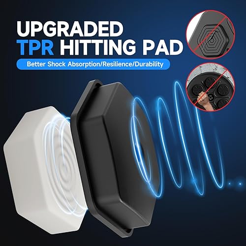 Miniatura 7 de Music Boxing Machine with Gloves for Adults & Kids,5 Button LCD Touch Control with One Button Mute & Rhythm Recognition,17.3'' Large Size Wall