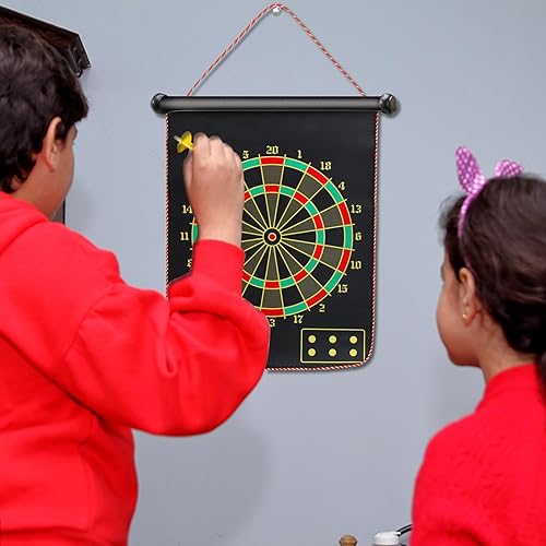 Miniatura 4 de LOMIMOS Tablero magnético de dardos para Navidad, juego de doble cara de 15 pulgadas con 24 dardos de seguridad para interiores y exteriores,