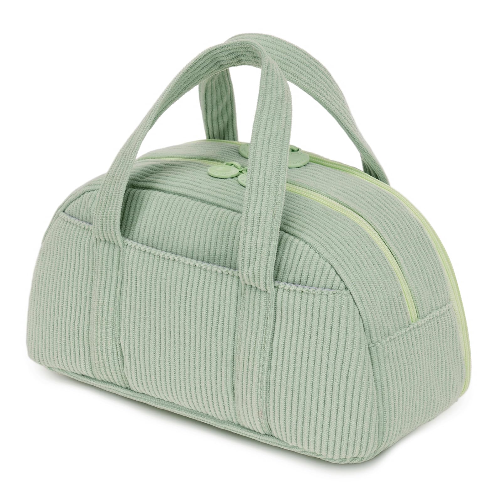 Byitin Pencil Case Large Capacity, Corduroy Pencil Case with Multiple Compartments for Stationery & School Supplies, Aesthetic Pencil Pouch for Girls, Teens & Adults(Green)