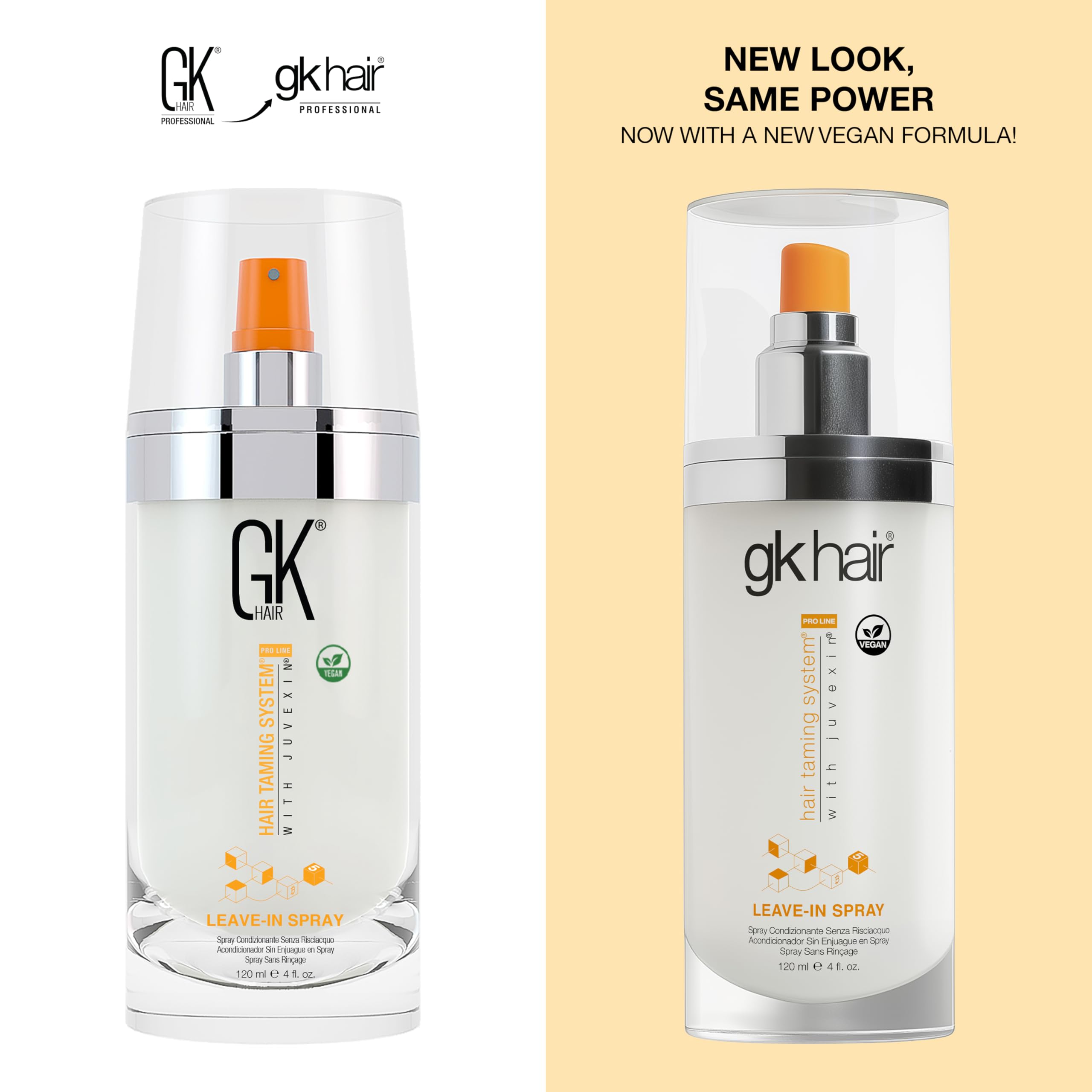 GK Hair Global Keratin Leave In Conditioner Spray | Osusz Damaged Hair Moisturizer Natural Spray | Shine, Smooth, Soda i detangle | Typy odżywia wszystkie włosy (120ml / 4 fl. oz)