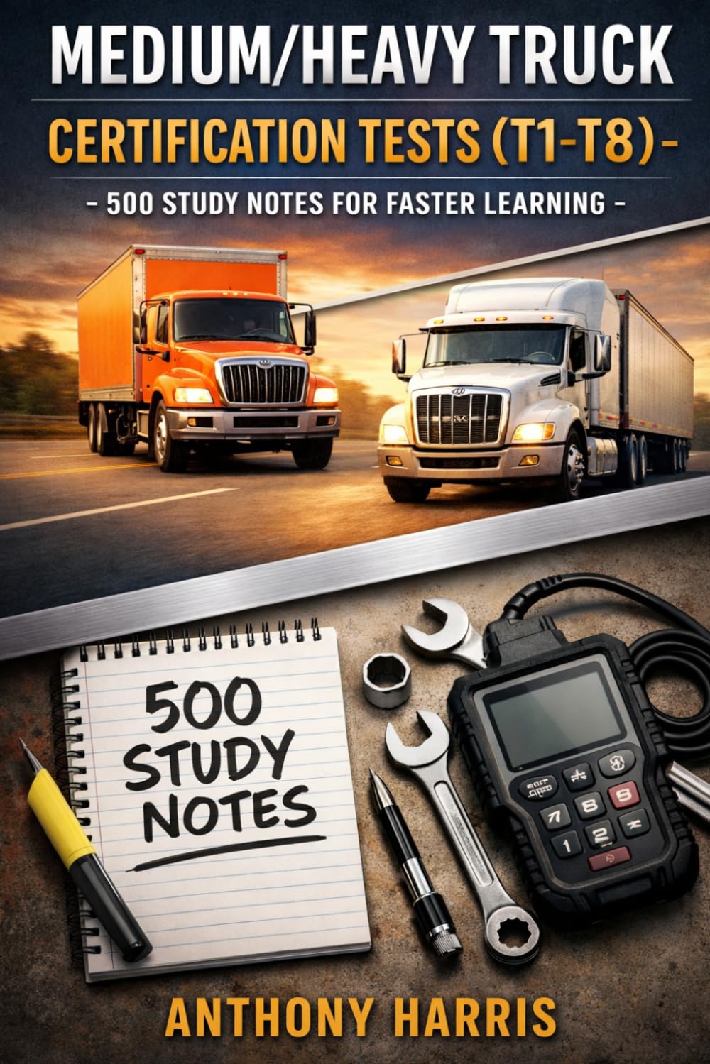 ASE Medium/Heavy Truck Certification Tests (T1-T8): 500 Study Notes for Faster Learning