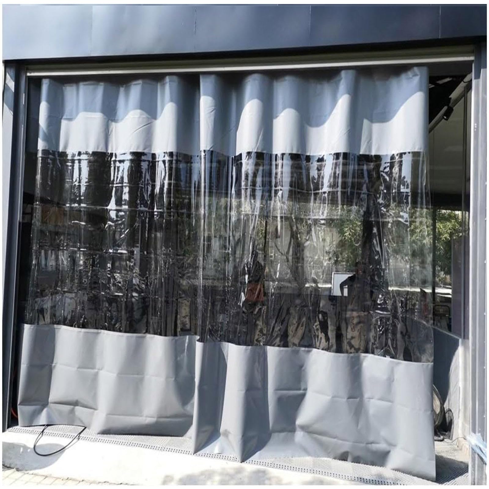 GJZQDKX Clear Waterproof Tarpaulin Side Panels for Gazebo Outdoor Patio Carport Canopy Curtains with Eyelets 2.5x2.5m/8.2 * 8.2ft