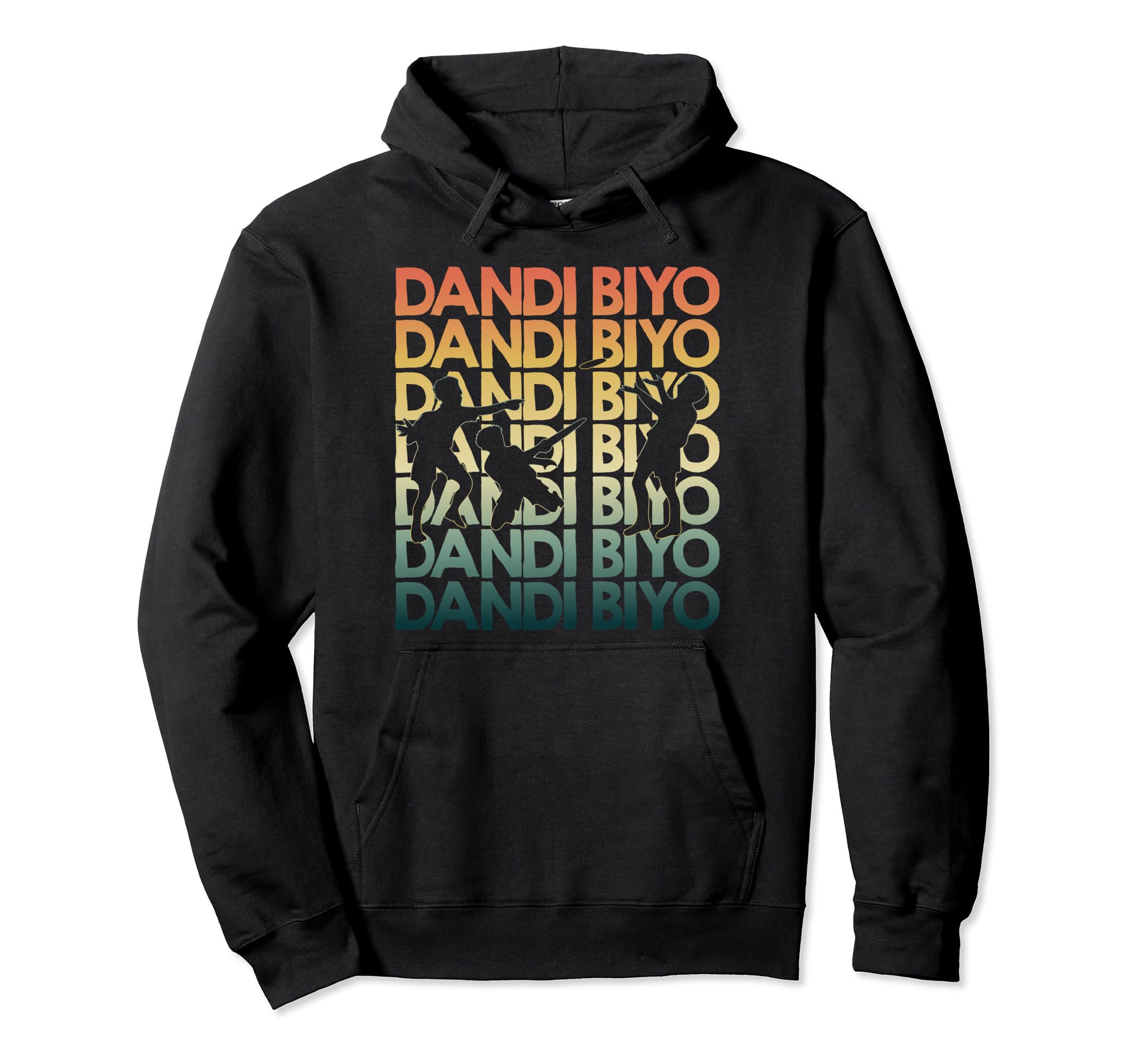 Retro Dandi Biyo Repetitive Vintage Player Pullover Hoodie