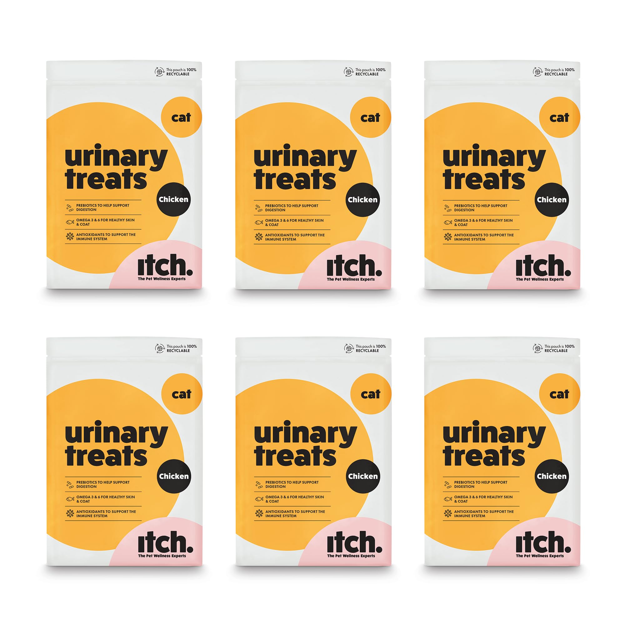 Itch, Urinary Care Pet Treats for Cats, Cranberry for a Healthy Urinary Tract, No Artificial Colours or Preservatives