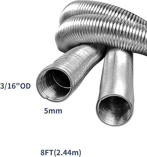 Miniatura 2 de Protector de línea de freno, protector de línea de freno de acero inoxidable mejorado de 316 pulgadas, 8 pies (2024), protector de línea de freno de