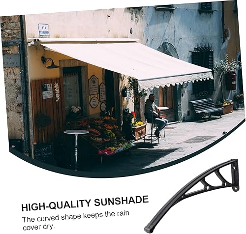 Miniatura 6 de Yardwe 2 piezas de soporte de toldo de patio, soporte de cubierta de policarbonato para ventana, toldos exteriores para puertas, soportes de