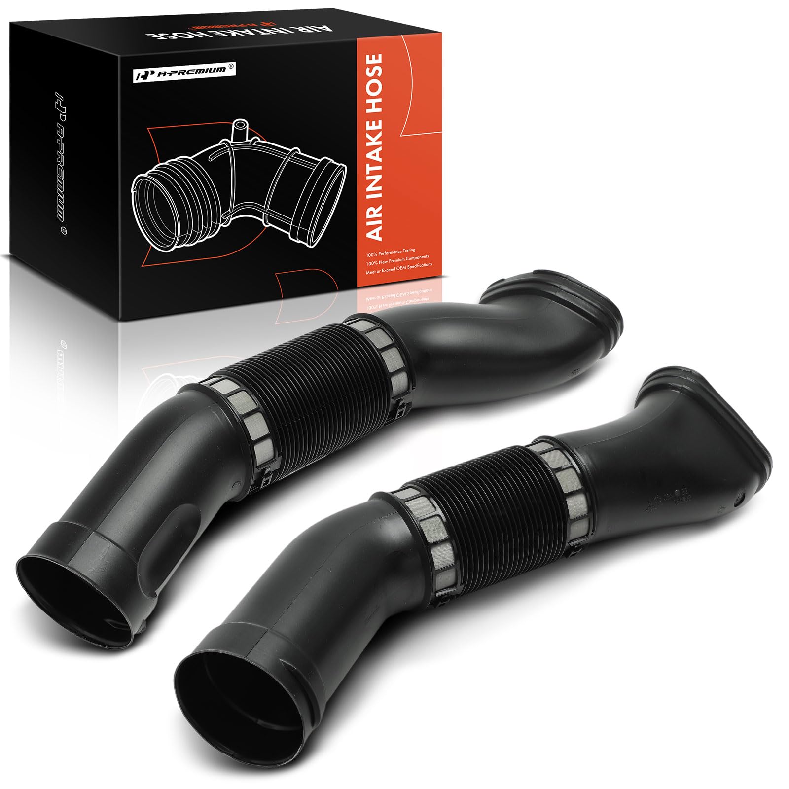 A-Premium Left and Right Engine Air Clean Intake Tube Hose Compatible with Mercedes-Benz CL500 2002-2006, S430/S500 2000-2006, S55 AMG 2001-2002